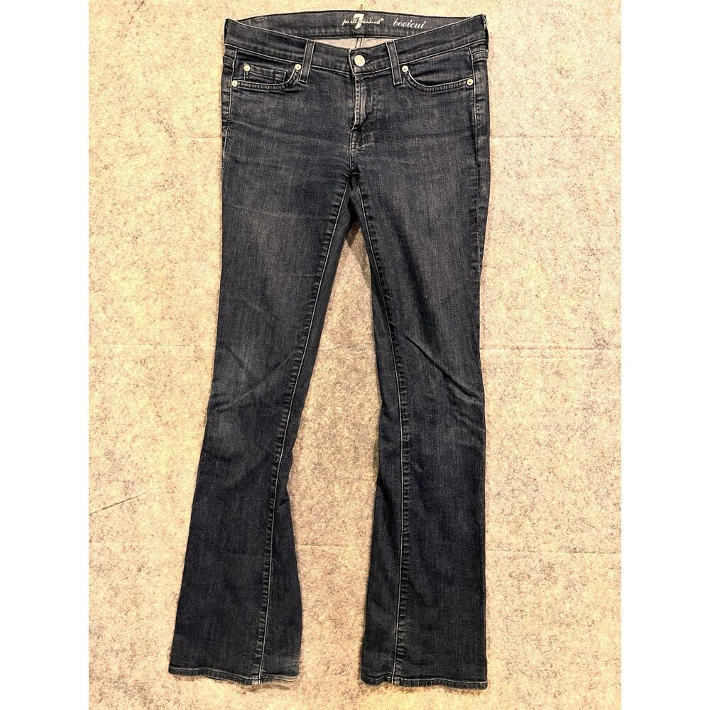 7 FOR ALL MANKIND Crystal Pocket Boot-Cut Dark-Wash‎ Jeans Size 28